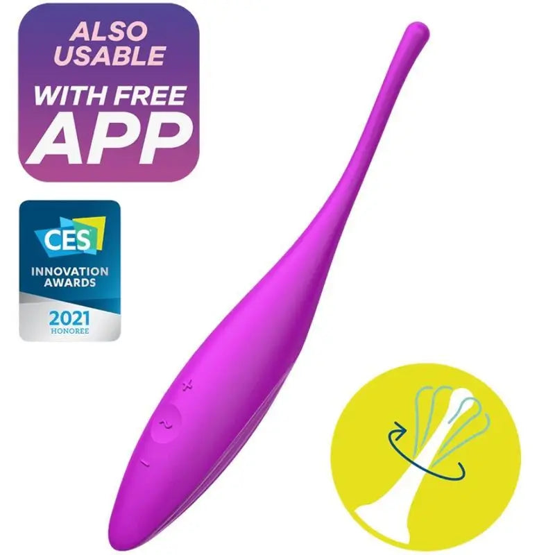 Satisfyer Connect Twirling Joy Estimulador Clitoris - Fucsia