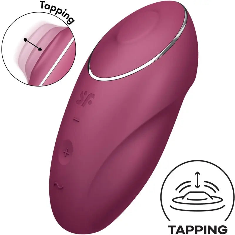 Vibrador Satisfyer Tap & Climax 1 Lay-On Vermelho