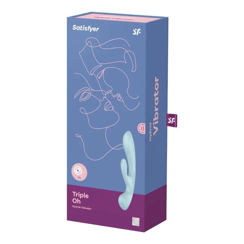 Satisfyer Vibrator Triple Oh Vibrador Híbrido - Azul