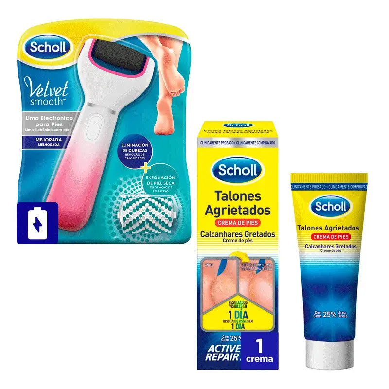 Scholl Lima Eléctrica + Crema Talones Agrietados