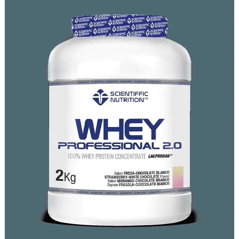 Scientiffic Nutrition Whey Professional 2.0 Chocolate Branco com Morango, 2000 gramas