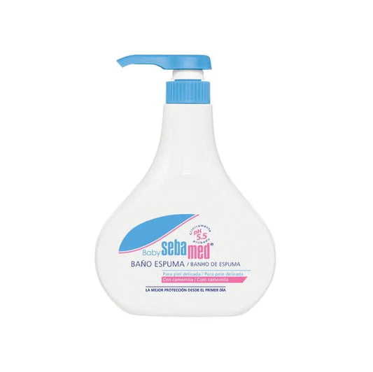 BANHO DE ESPUMA DE BEBÊ SEBAMED ESPUMA PARA PELE DELICADA 500 ML