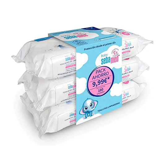 SEBAMED Baby Pack Toalhetes, 3X60 unidades