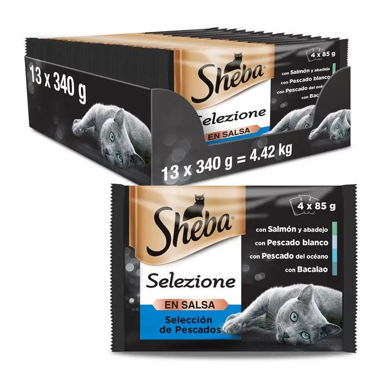 Caixa de seleção de peixe Sheba Cuisine 13X4X85Gr