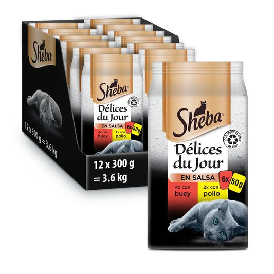 Sheba Delices Du Jour Carnes 12X6X50Gr