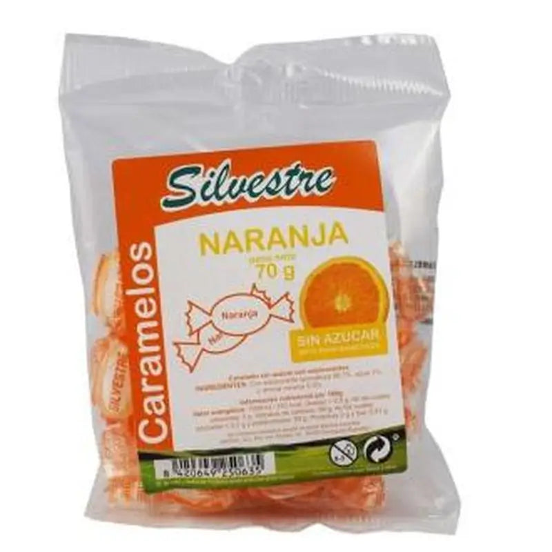 Silvestre Caramelos De Naranja Sin Azucar 70Gr.