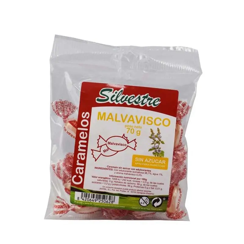 Silvestre Malvavisco Caramelos S/A , 70 gr