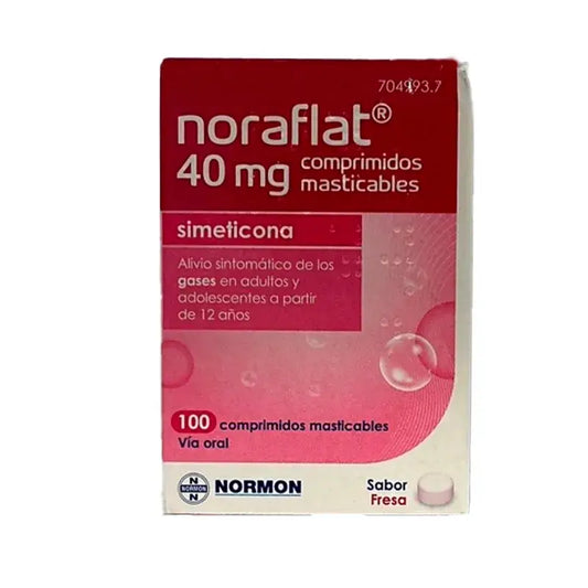 Simethicone Normon 40 mg, 100 comprimidos para mastigar