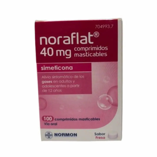 Simethicone Normon 40 mg, 100 comprimidos para mastigar