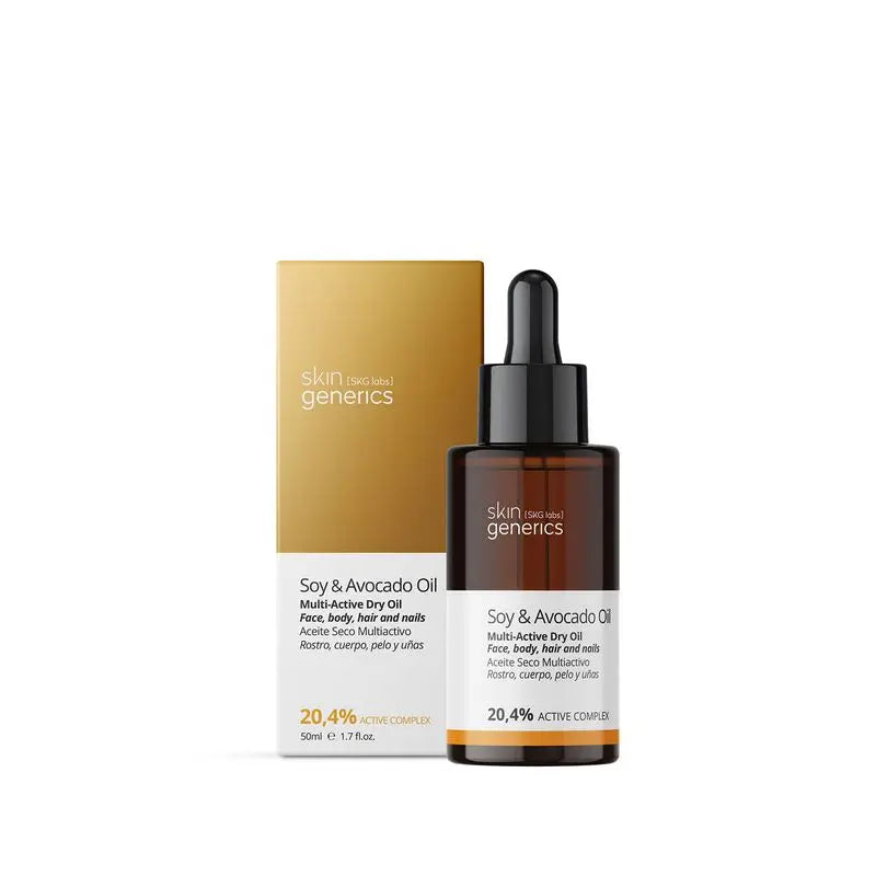 Skin Generics Óleo Seco Multiactivo Óleo de Soja e Abacate 20,4% , 50 ml