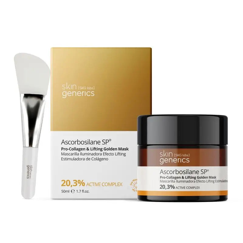 Skin Generics Procollagen & Lifting Golden Mask Ascorbosilane Sp 20,3% Complexo Ativo, 50 ml