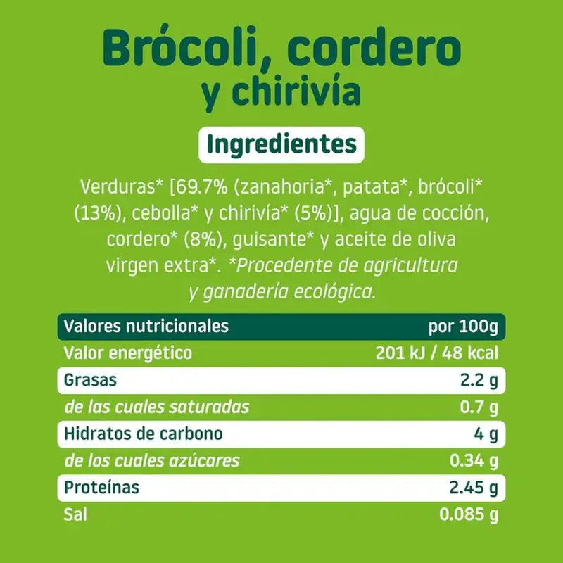 Smileat Brócolos biológicos com borrego e pastinaca, 6x230g