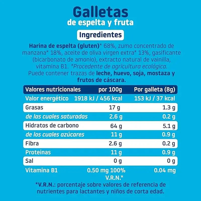 Smileat Galletas de Espelta con Manzana 220 Gr.