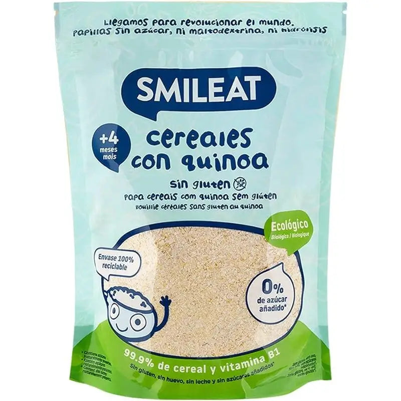 Sorriso de Quinoa Orgânica com Quinoa Orgânica, 200g de papa de cereais sem glúten