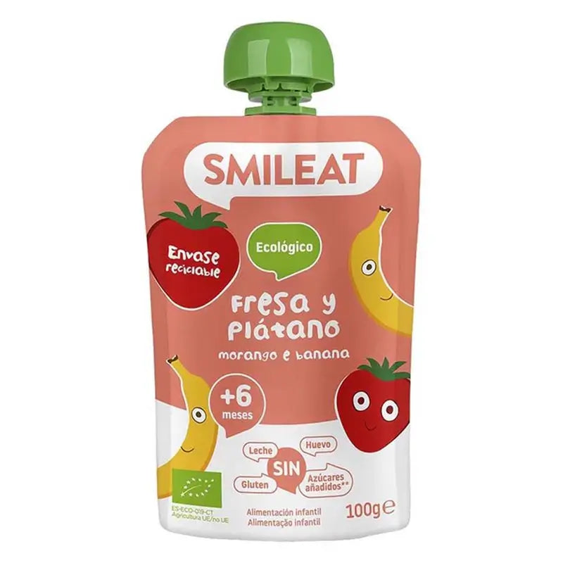 Smileat Pouch Fresa y Plátano 100 Gr