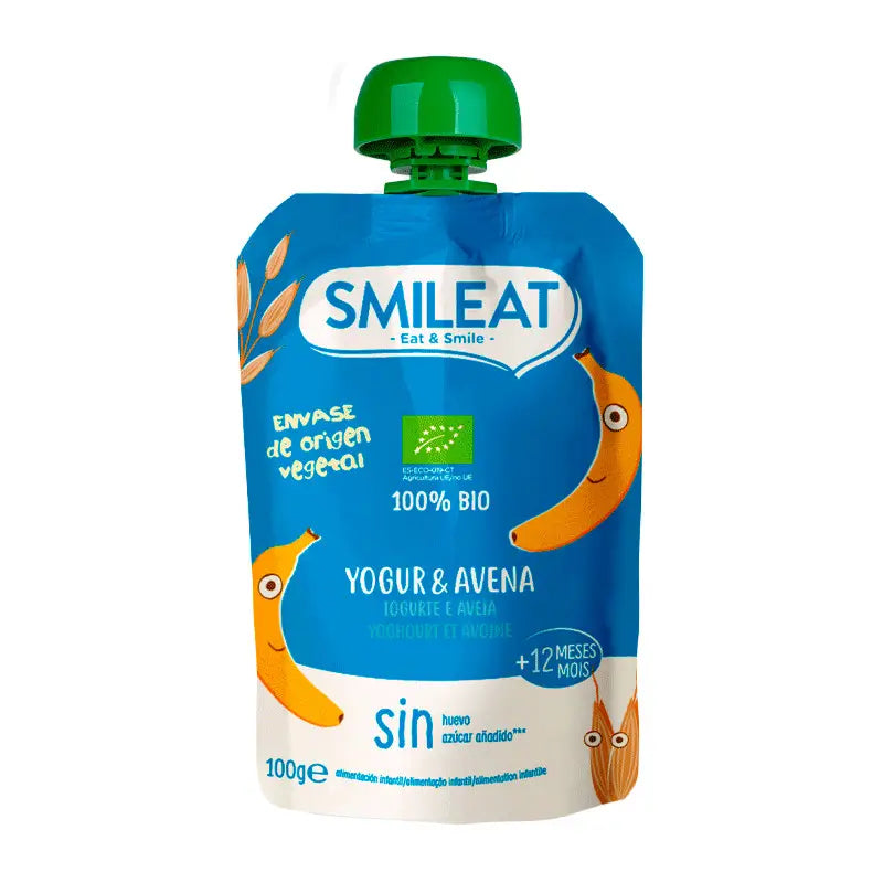 Smileat Pouch Yogur y Avena, 100g