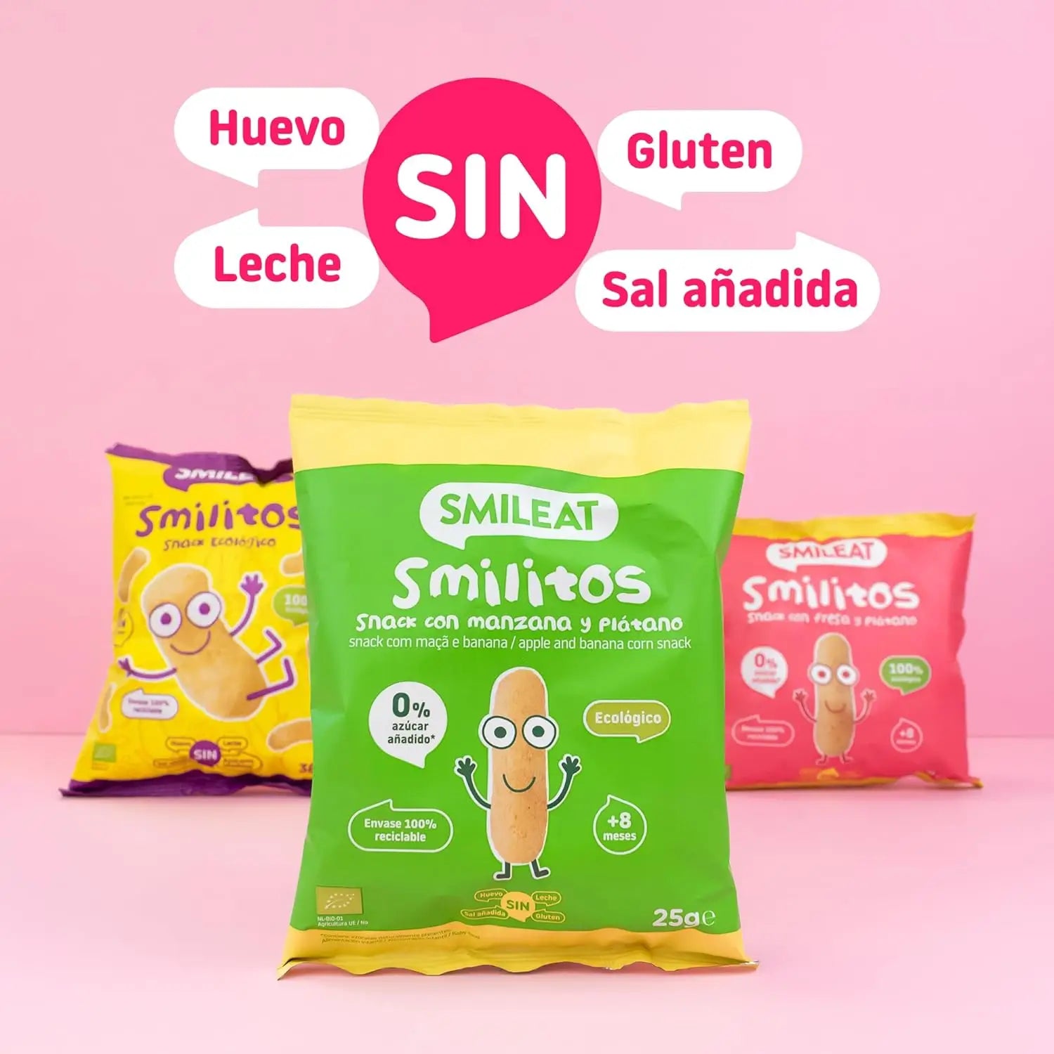 Smileat Smilitos Gusanitos de Maíz Ecológico 38 Gr