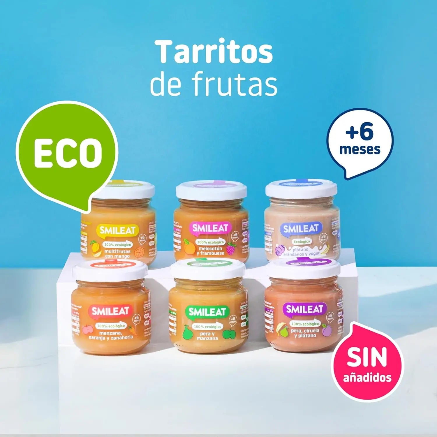 Smileat Tarrito Frambuesa y Melocotón Ecológico 130 Gr