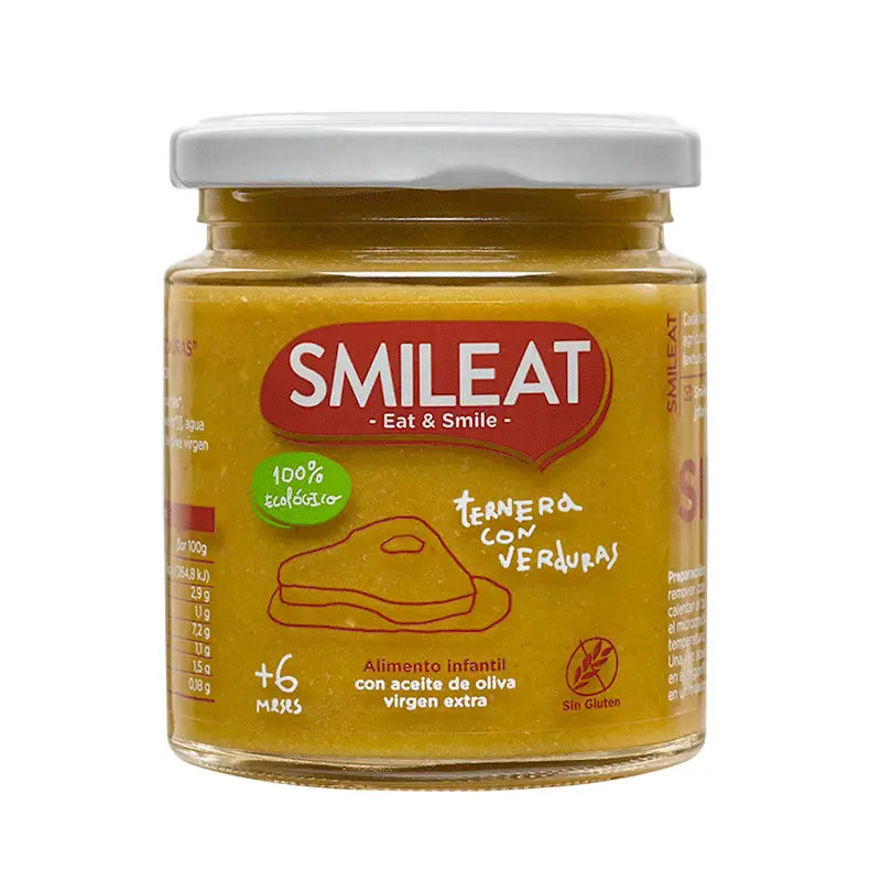 Smileat Tarrito Ternera con Verduras, 230 gr