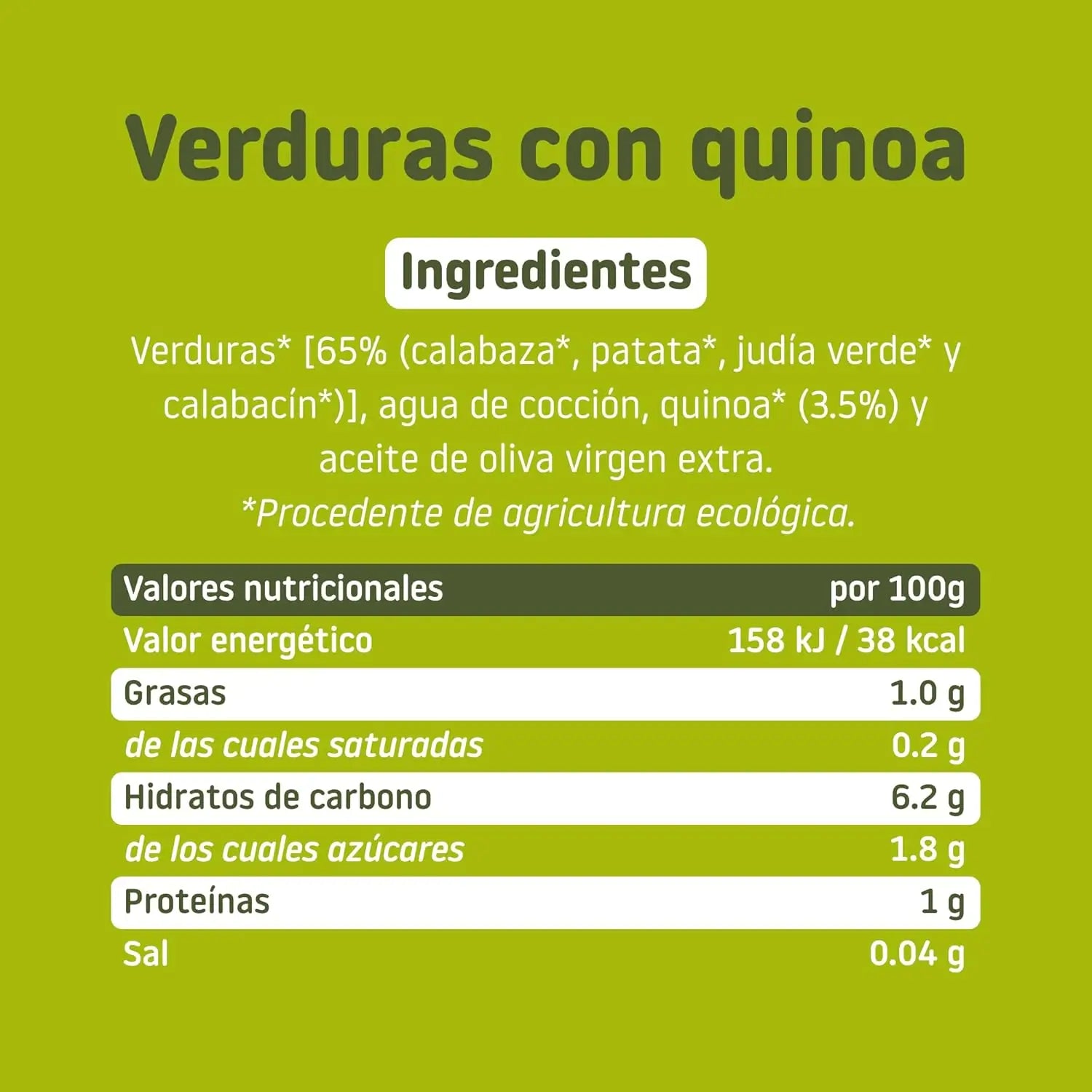 Smileat Tarrito Verduras con Quinoa Ecológico 230 Gr