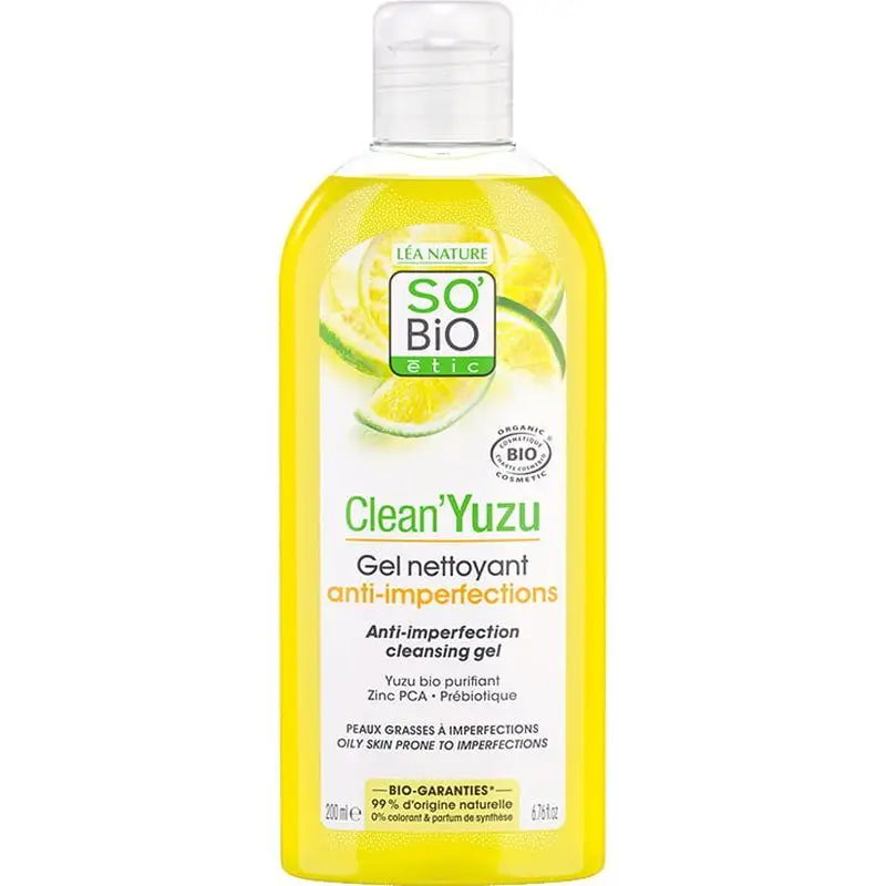 So'Bio Etic Gel de Limpeza Clean Yuzu Anti-Imperfeições 200Ml