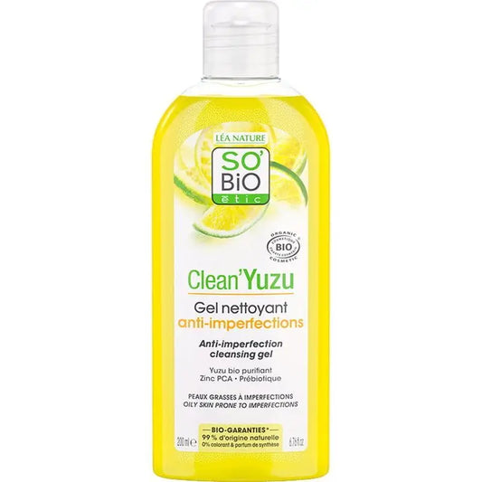 So'Bio Etic Gel de Limpeza Clean Yuzu Anti-Imperfeições 200Ml