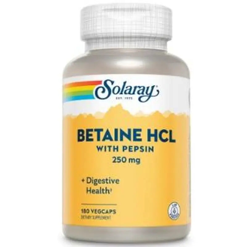 Solaray Betaine Hci 250Mg 180V Cápsulas 