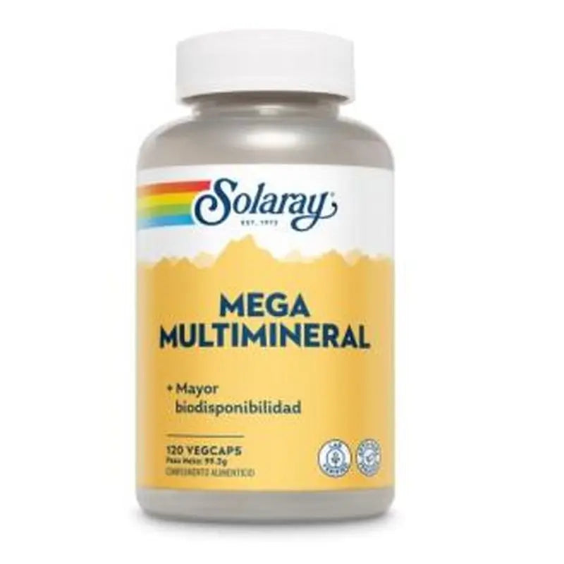 Solaray Mega Multi Mineral 120 Cápsulas 