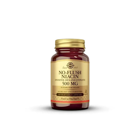 Solgar Niacina Não Branqueadora 500 mg. 50 cápsulas vegetais