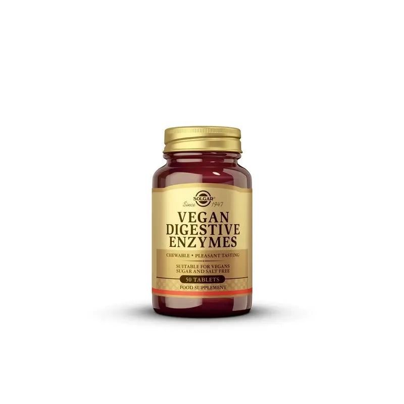 Solgar Vegan Digestive Enzymes, 50 Comprimidos