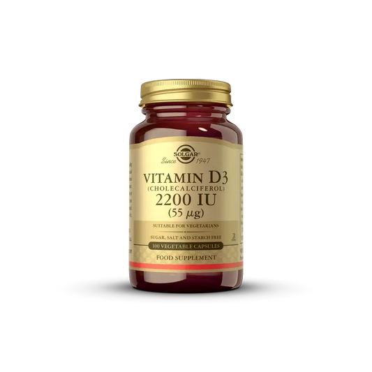 Solgar Vitamin D3 2200Ui, 100 Cápsulas