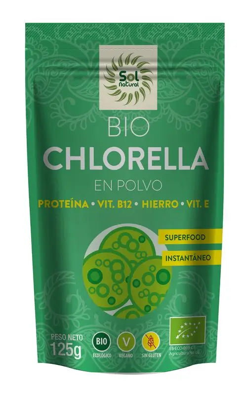 Solnatural Chlorella En Polvo Bio, 125 Gr