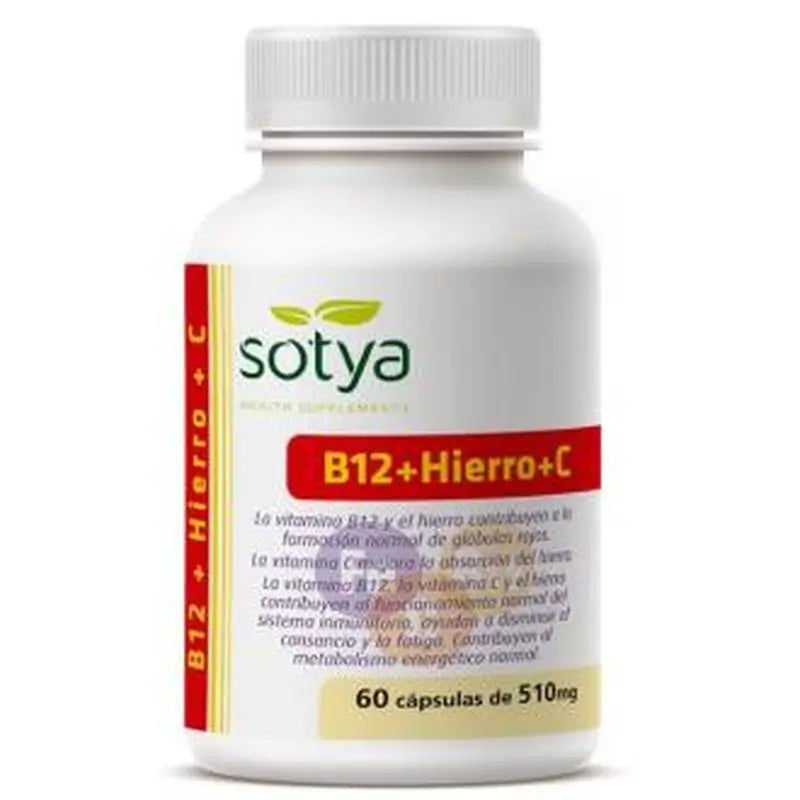 Sotya Vit B12 + Hierro + Vit C 60 Cápsulas