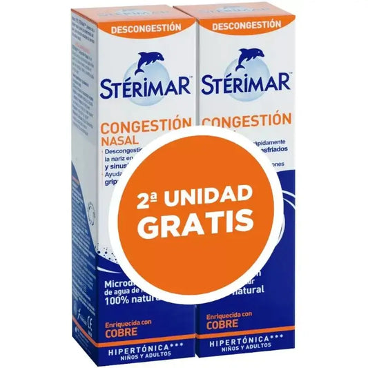 Sterimar Congestion 100 Ml, 2ª Unidade Grátis