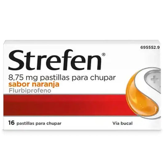 Strefen Orange, 16 pastilhas, para chupar