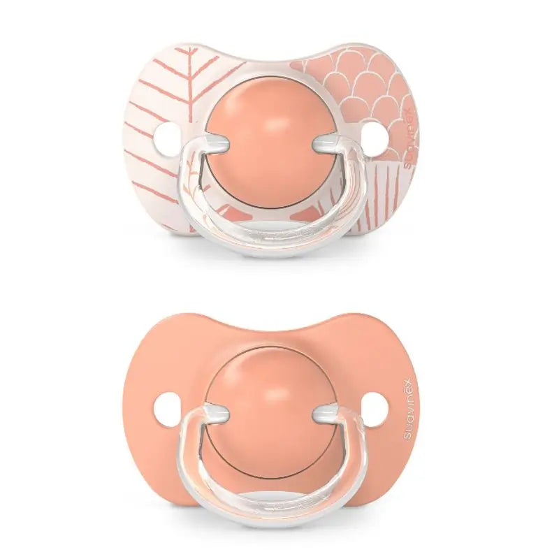 Suavinex Pack Chupetas Rosa com tetina de silicone fisiológica Sx Pro, +18 meses, 2 unidades