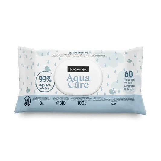 Suavinex Aqua Care Wipes Pack, 60 unidades