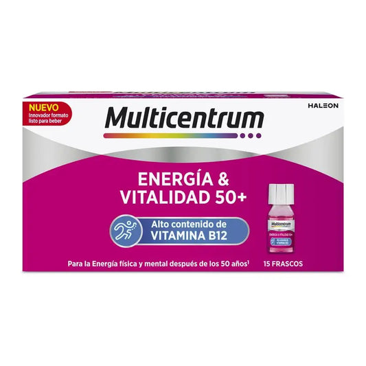 Suplemento Alimentar Multicentrum Energy & Vitality 50+ , 15 garrafas