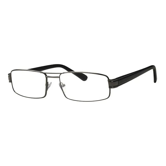 Surgicalmed Euro Optics Óculos de leitura para presbiopia Cima (+1.00) Cinzento escuro com armações pretas, 1 unid.