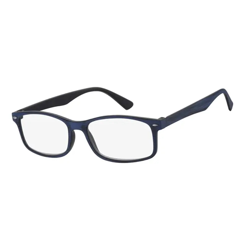 Óculos de leitura para presbiopia Surgicalmed Euro Optics Iris (interior preto, acabamento exterior em madeira azul mate, rebordo niquelado) (+2,50)