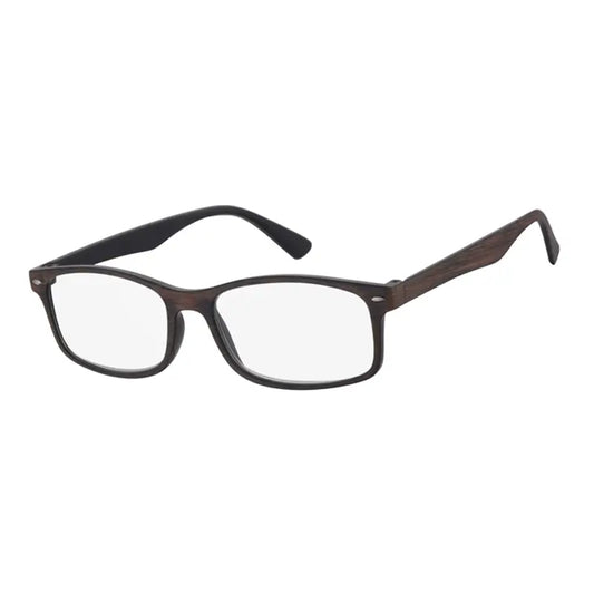 Óculos de leitura para presbiopia Surgicalmed Euro Optics Iris (interior preto, acabamento exterior em madeira castanha mate, rebordo em níquel) (+1,50)