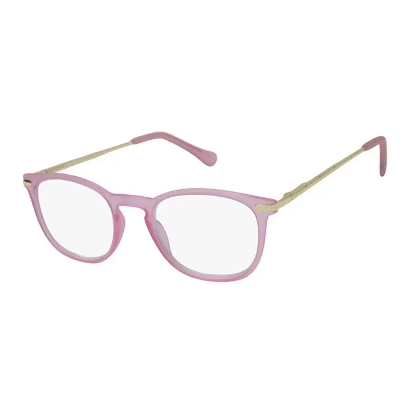 Surgicalmed Euro Optics Óculos de leitura para presbiopia (Templos claros rosa fosco e dourados) (+1,50) Templos claros rosa fosco e dourados, 1 peça