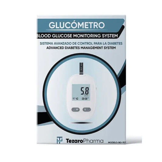 Surgicalmed Tezaro Pharma Glucometer (inclui 50 tiras-teste e 50 lancetas), 1 peça