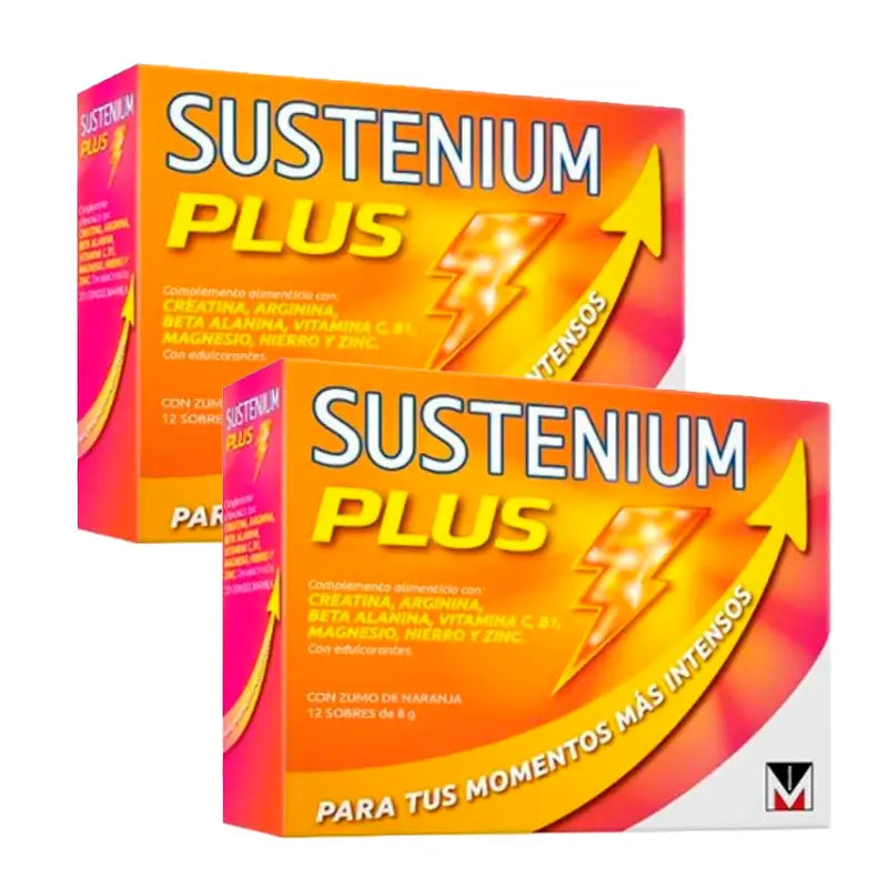 Sustenium Plus Duplo Suplemento Alimentar com Sumo de Laranja 2 x (12 saquetas x 8 g)