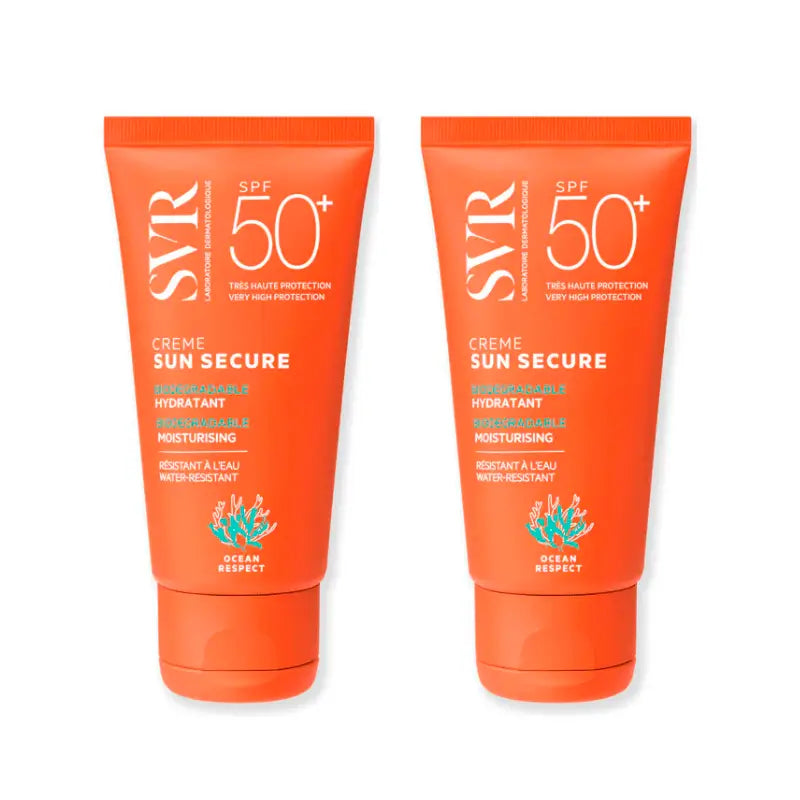 Svr Duplo Sun Secure Creme Hidratante FPS 50+ Biodegradável , 2 X 50 Ml