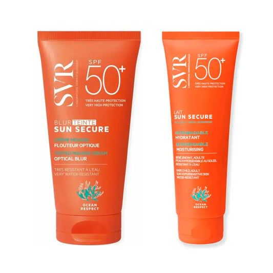 Svr Pack Sun Secure Blur Colour Teinte Spf50+ 50 Ml + Sun Secure Lait Biodegradável Spf 50+ 250 Ml