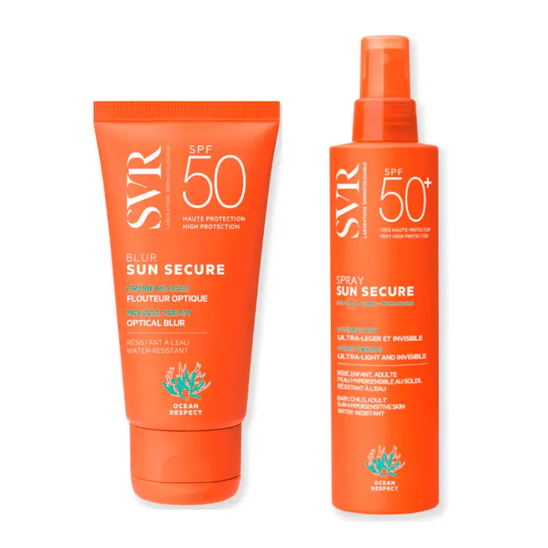 Svr Pack Sun Secure Blur Optical Blurring Foaming Cream Spf50+ 50 Ml + Sun Secure Biodegradable Spray Spf50 + 200 Ml