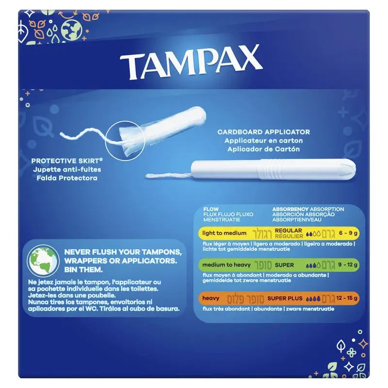 Tampax Super Plus Tampões com Aplicador , 30 unidades