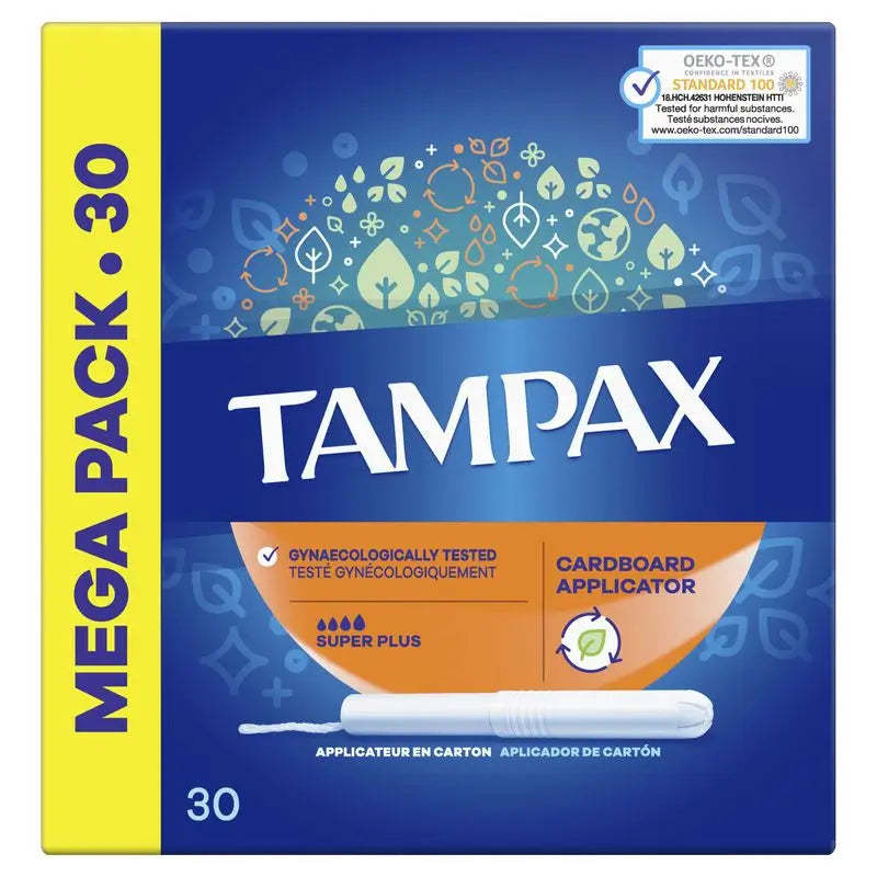 Tampax Super Plus Tampões com Aplicador , 30 unidades