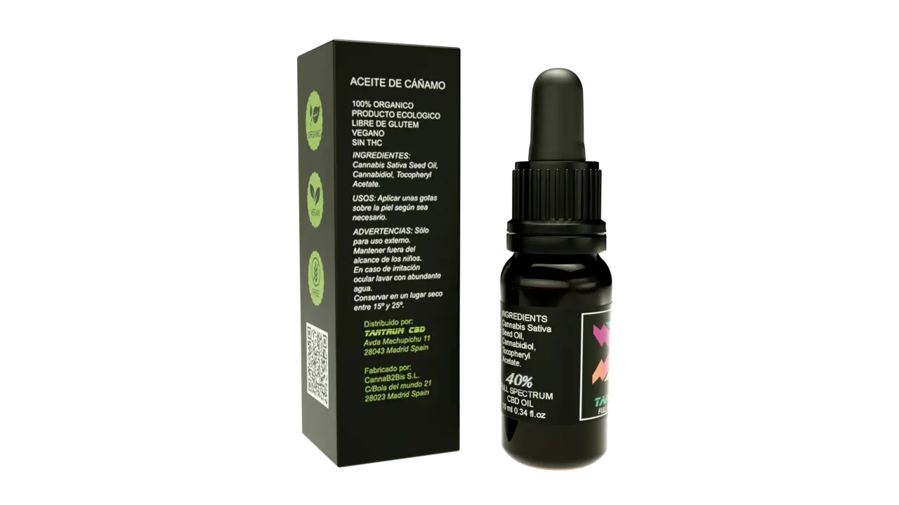 Tantrum Óleo CBD de espectro total 40% Mct , 10 ml